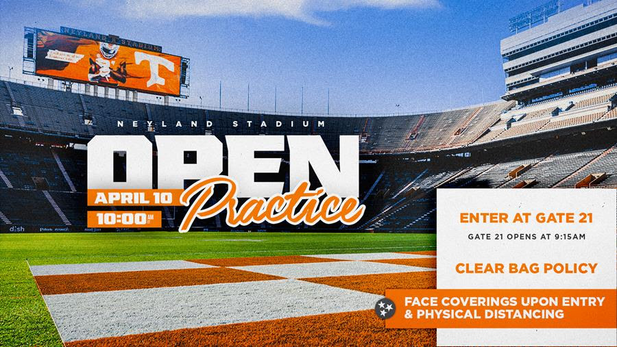 Tennessee Football To Hold Open Practice Saturday in Neyland Stadium
