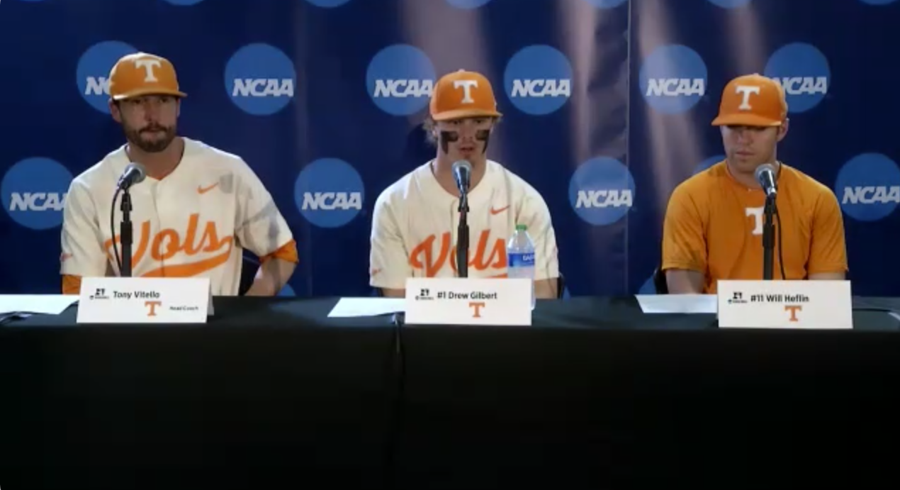 WATCH: Tennessee Baseball Knoxville Regional Final postgame – Vitello, Gilbert, & Heflin