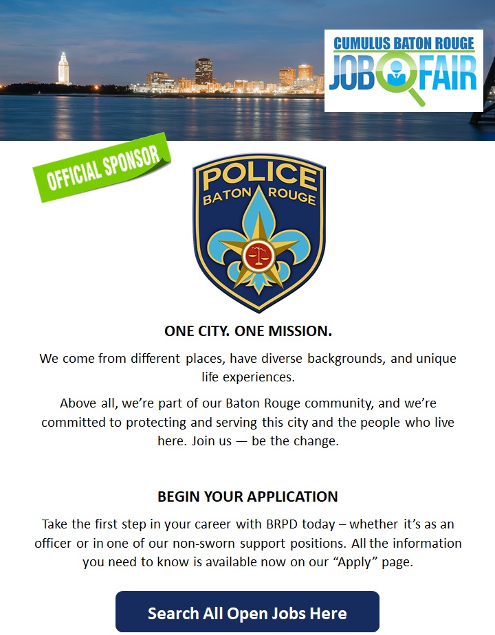 Join The Baton Rouge Police Depart and Build a Stronger Baton Rouge