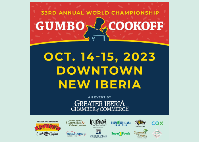 33rd Annual World Championship Gumbo Cookoff to be Held October 14 & 15