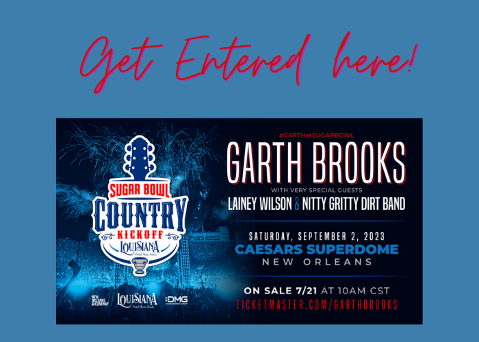 Enter to Win Tickets to See Garth Brooks & Lainey Wilson for the Sugar Bowl Country Kickoff