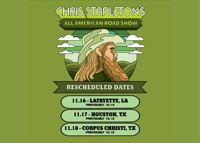 Chris Stapleton’s All-American Road Show – RESCHDULED FOR NOVEMBER 16