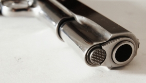 Handgun muzzle, close-up