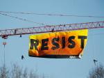 Protesters Hang ‘RESIST’ Banner Near White House