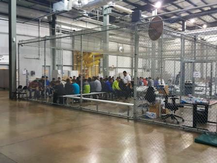 HUNDREDS OF IMMIGRANTS HOUSED IN CAGES IN TEXAS