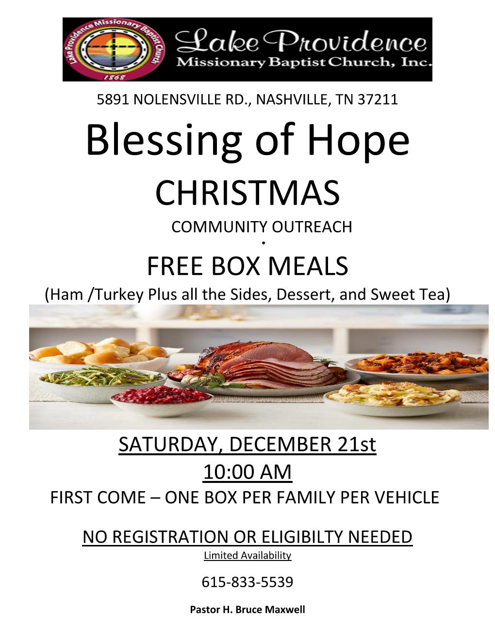 12/21 Blessing of Hope Christmas Community Outreach 92Q WQQKFM