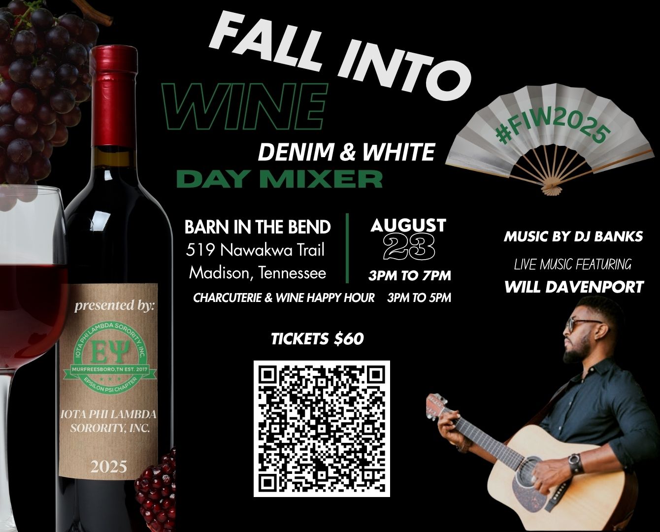 Iota Phi Lambda Sorority, Inc. ‘Fall Into Wine’ Denim & White Day Mixer | Barn In The Bend | 8.23.25