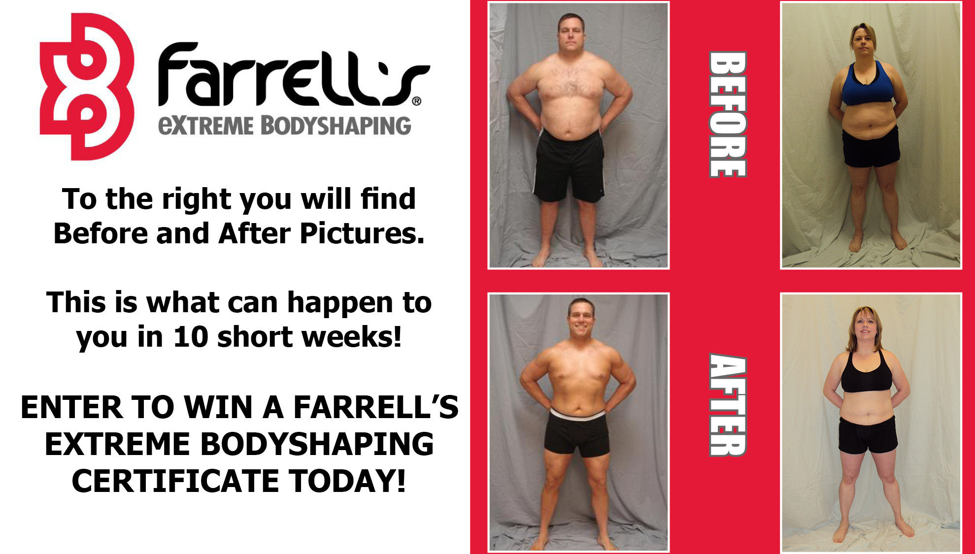 Win a Farrell’s Extreme Bodyshaping Certificate