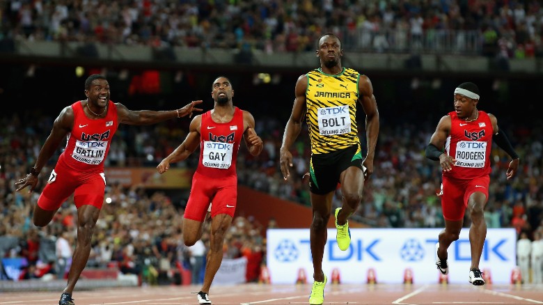 Bolt beats Gatlin at World Athletics Championships
