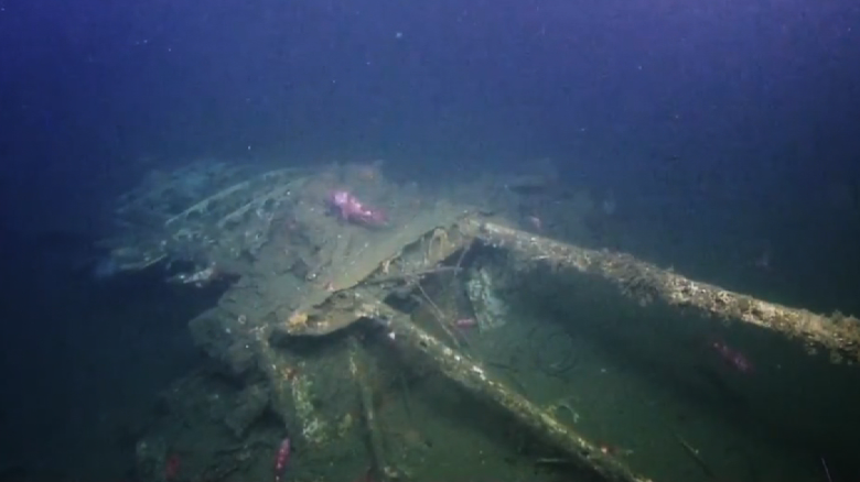 New video of flying aircraft carrier wreckage