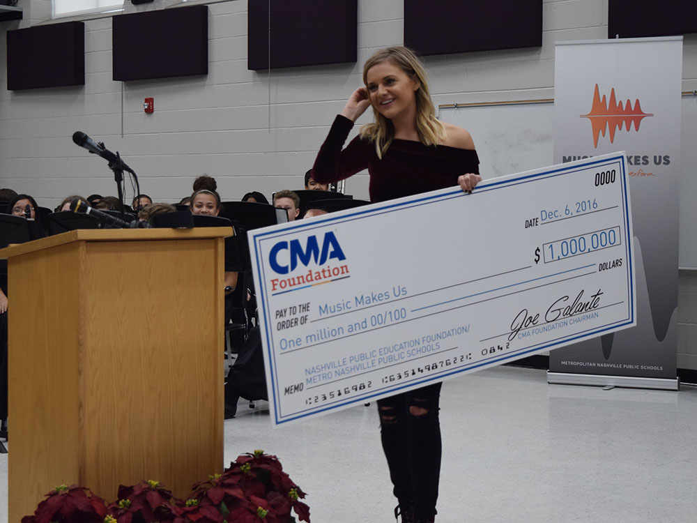 Kelsea Ballerini Helps Present $1 Million to Metro Nashville Public Schools