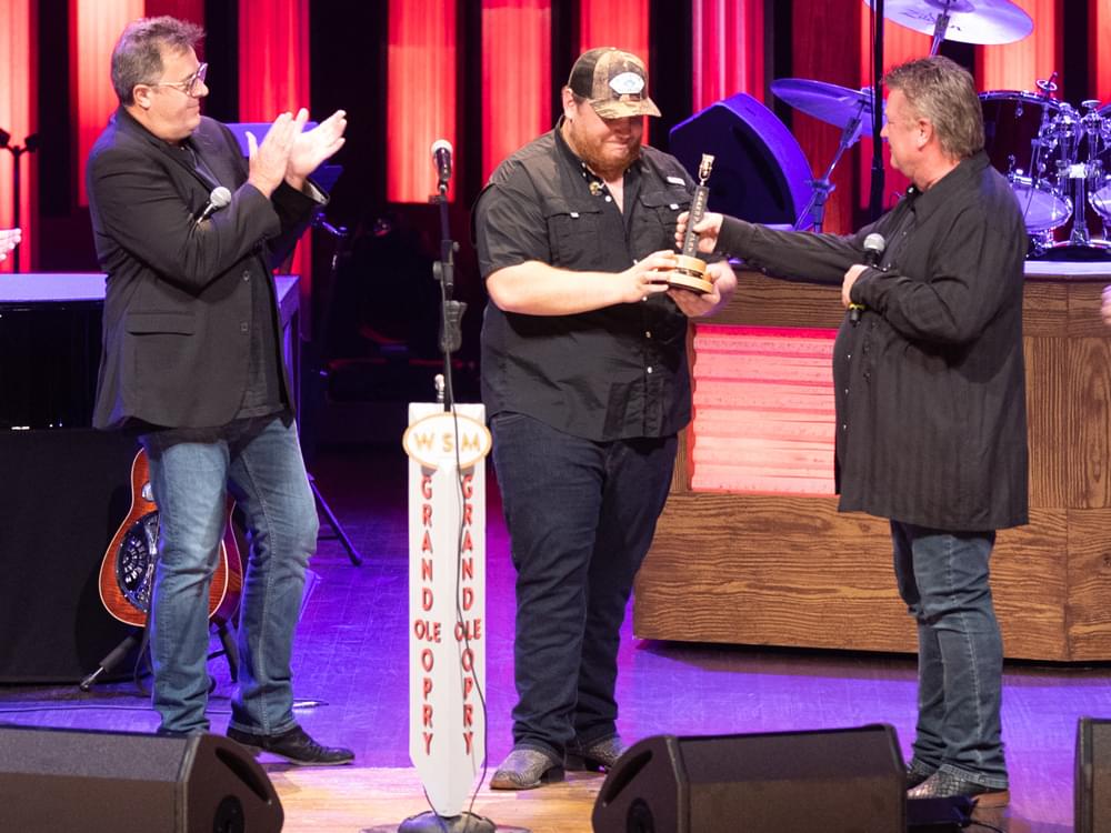 Watch Vince Gill & Joe Diffie Induct Luke Combs Into the Grand Ole Opry