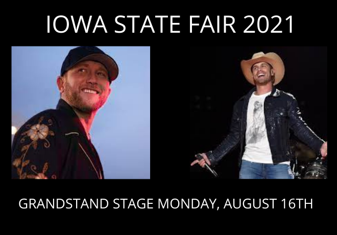 Cole Swindell & Dustin Lynch Live at the Iowa State Fair, Mon Aug 16