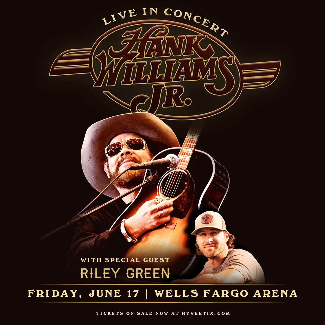 Enter to win a 4 pack of tickets to see Hank Williams Jr. at the Wells Fargo Arena!