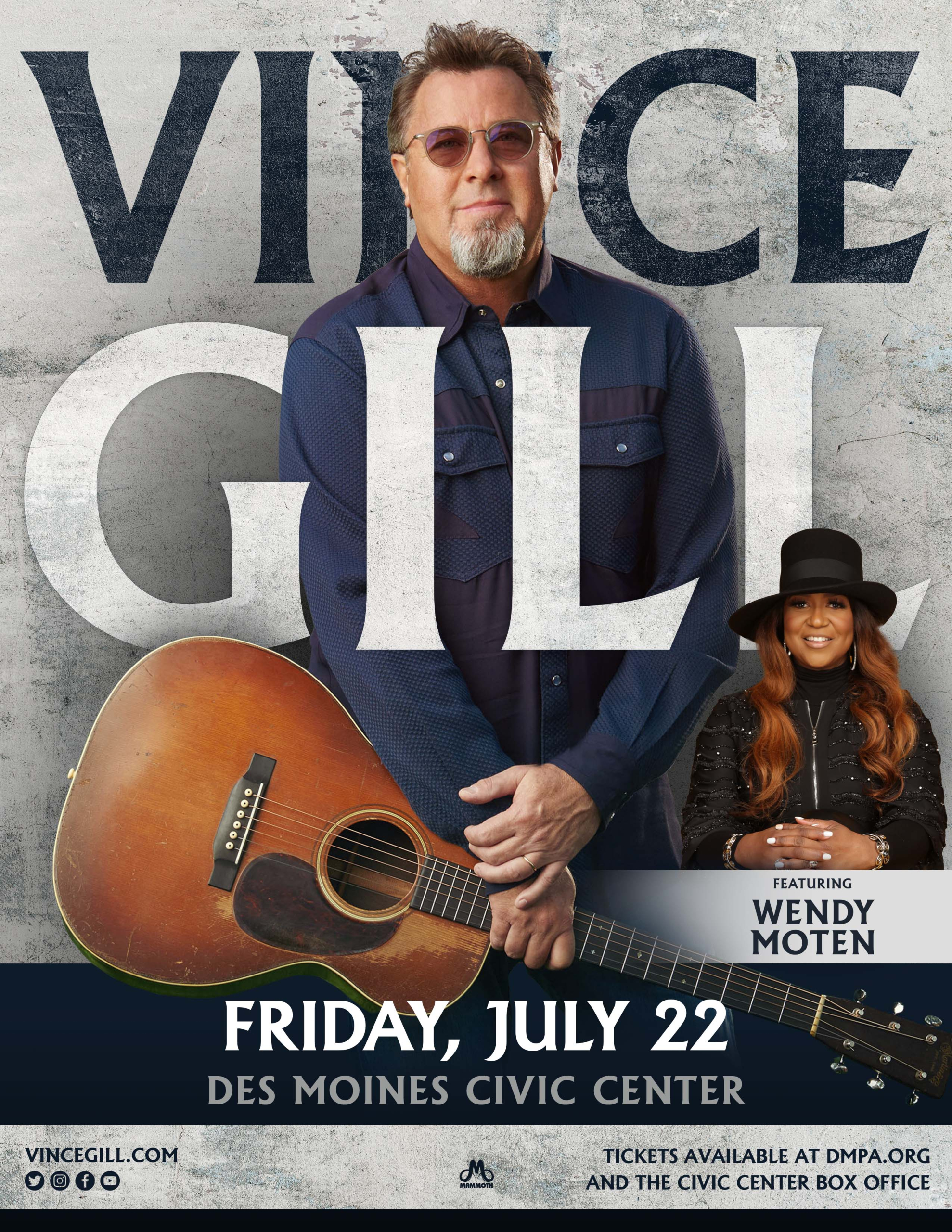 Enter to Win Tickets to Vince Gill at the Des Moines Civic Center!
