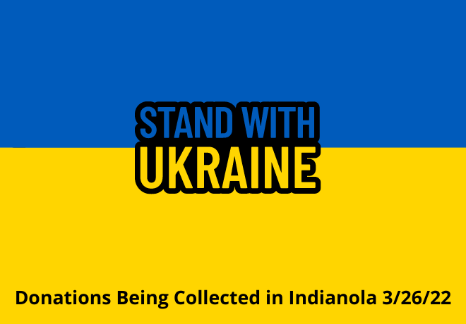 Ukraine Donation Collection in Indianola Saturday 3-26-22