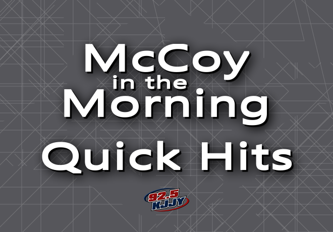 McCoy in the QUICK HITS for Tuesday