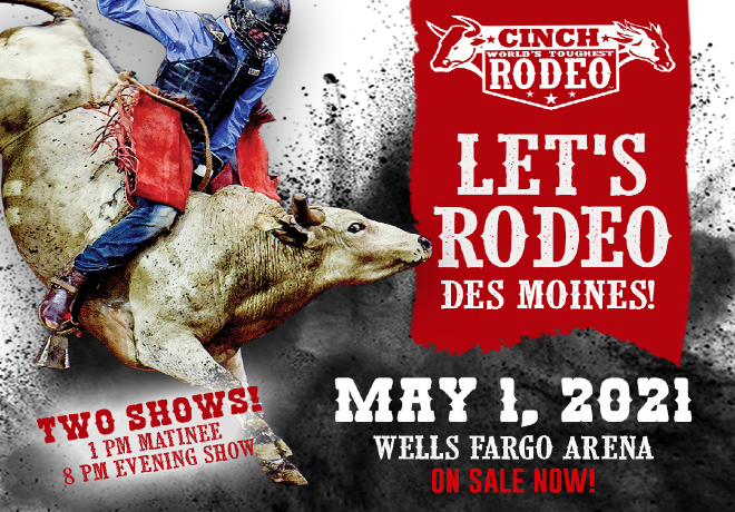 CINCH World’s Toughest Rodeo Returns to Wells Fargo Arena on May 1st!