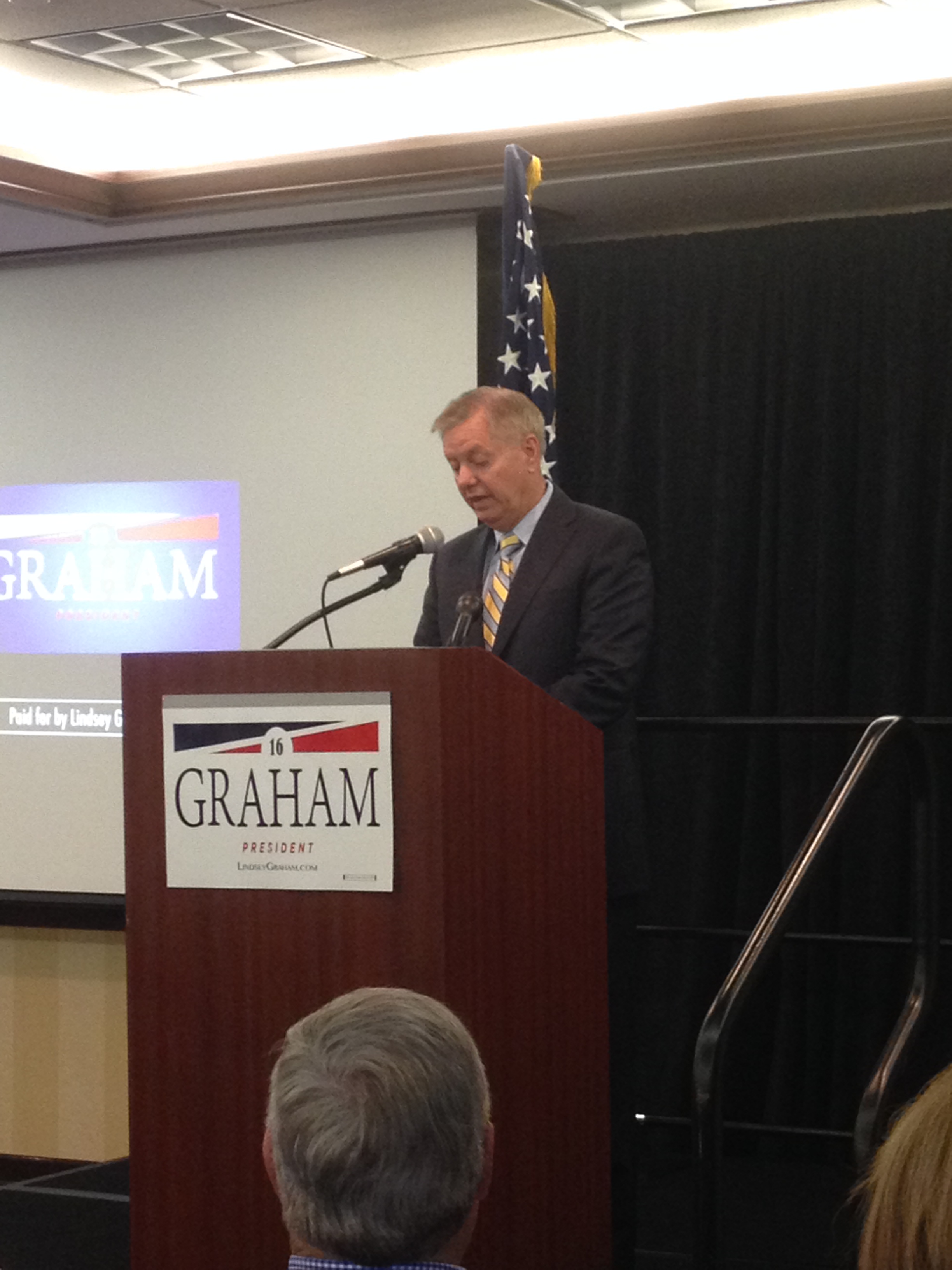 Lindsey Graham fields military, guns questions at first West Des Moines event