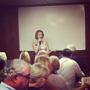 GOP presidential candidate Carly Fiorina in Marshalltown.  (photo by Sarah Beckman)