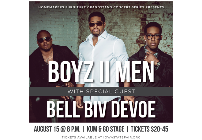 R&B Groups Boyz II Men and Bell Biv DeVoe Are Coming to the 2021 Iowa State Fair