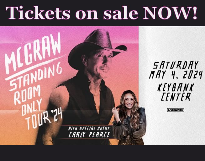 Tim McGraw is coming to KeyBank Center!