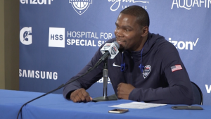 ▶︎ Kevin Durant on opening 3: “I knew I was gonna pull the first shot since like…yesterday.”