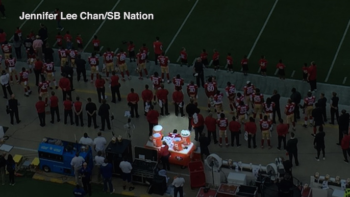 49ers, NFL, teammates respond to Kap sitting during the national anthem