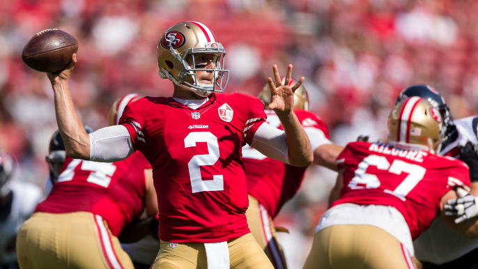 49ers starting Blaine Gabbert at quarterback vs. Packers