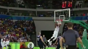 ▶︎ Durant completes insane alley-oop off falling Irving’s pass