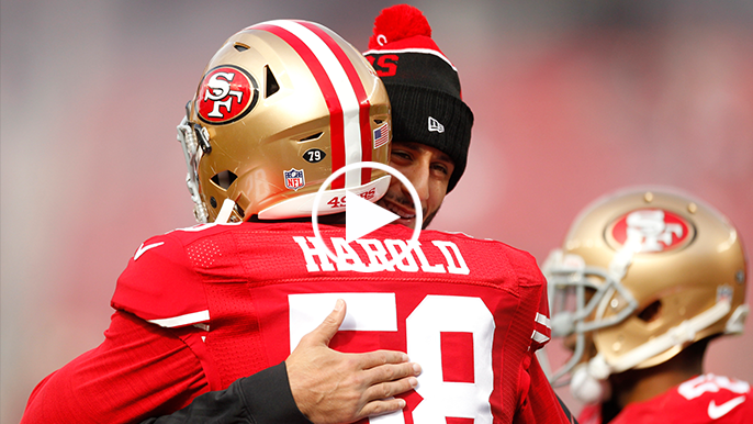 Harold explains holding up fist during anthem to support Kaepernick