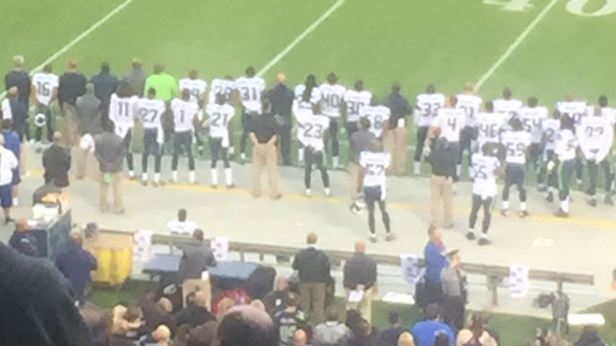 Seahawks cornerback sits out national anthem in Oakland