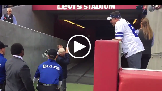 Fan hits Jerry Jones in head with helmet at 49ers game