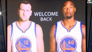 Warriors pay respect to Bogut and Barnes with tribute video