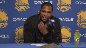 KD on Curry’s performance: “I guess I don’t make him worse after all”