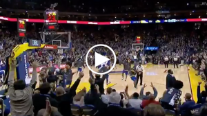 Warriors fan nails halfcourt shot for $5,000