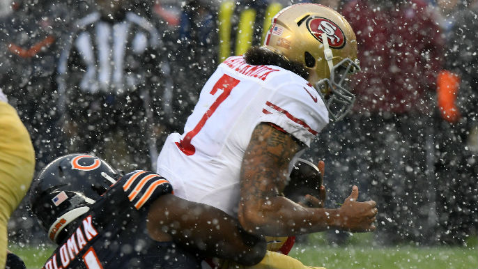 Kaepernick benched, Bears humiliate 49ers in 11th straight loss