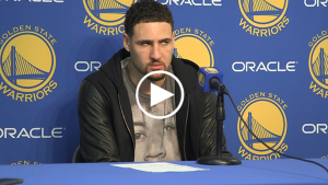 Klay hilariously rolls eyes at fans who think Warriors struggle to close out games