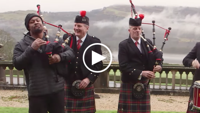Marshawn Lynch stars in hilarious Skittles Super Bowl promo in Houston, Scotland