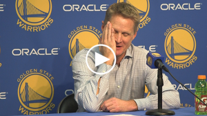 Kerr sarcastically explains why he kept Curry on bench with 3s record in reach