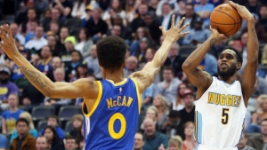 Nuggets tie NBA record with 24 3s in blowout win over Warriors