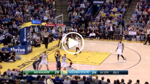 Steph Curry hits step back jumper over Matthew Dellavedova