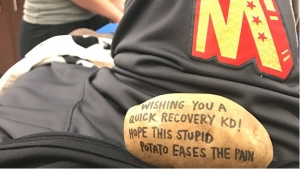 Fan sends Kevin Durant inspirational potato