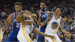 Warriors start poorly, finish strong in 106-104 win over Philadelphia