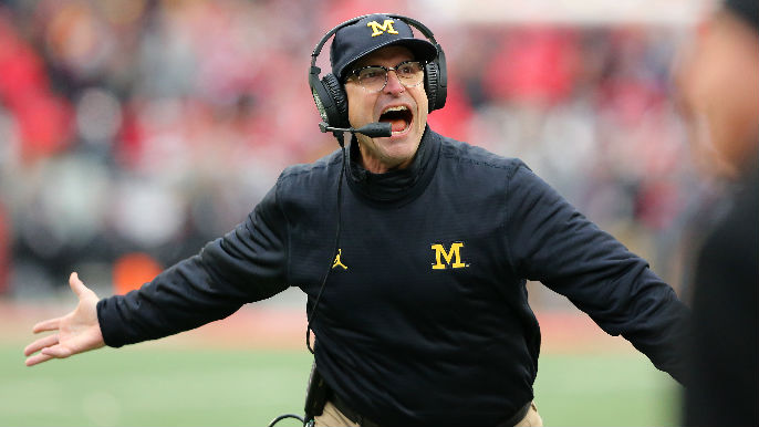 Jim Harbaugh takes family pick up basketball games very seriously