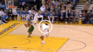 Matt Barnes smashes Avery Bradley lay-up attempt