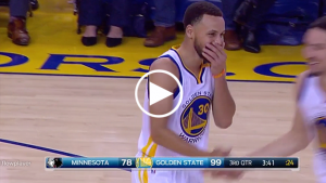 Steph Curry can’t believe his own behind-the-back pass