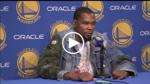 Durant on his return: “I just try to make it as normal as possible”