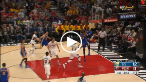 Highlights: Warriors set franchise record with 45 points in first quarter