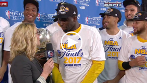 Warriors celebrate sweeping Spurs in San Antonio